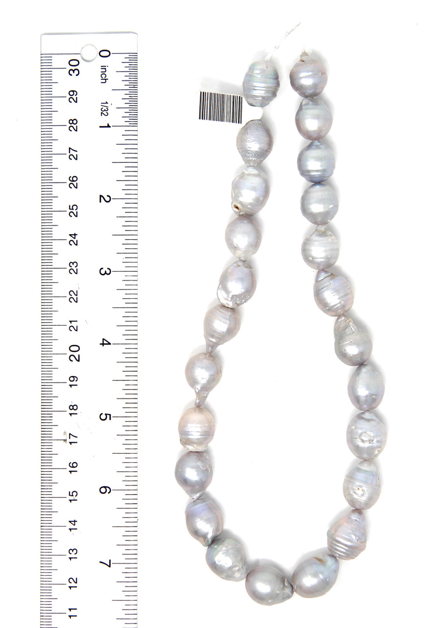 Unique Irregular Shape Large Size White Freshwater Pearl Beads Silver –  AmpearlBeads