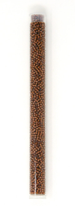 Frosted Bottle Brown Tube - Size 11 Seed Bead
