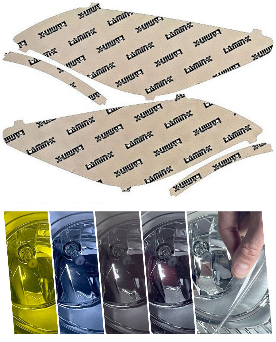 MotorSkinz Smoke Precut Vinyl Tint Overlays For Chevy Corvette C7 2014-2019 | Headlight Eyelids