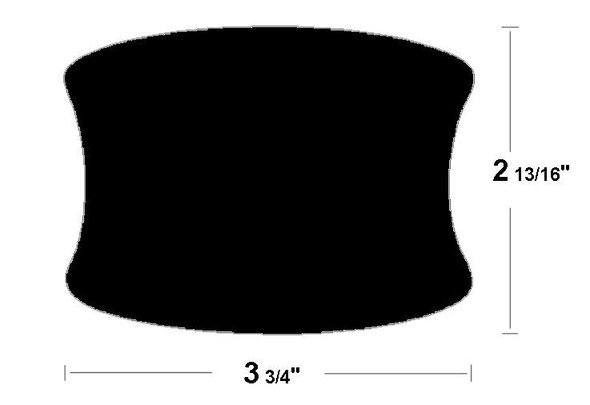 2 13/16" x 3 3/4" Door Cup Guard (Single)