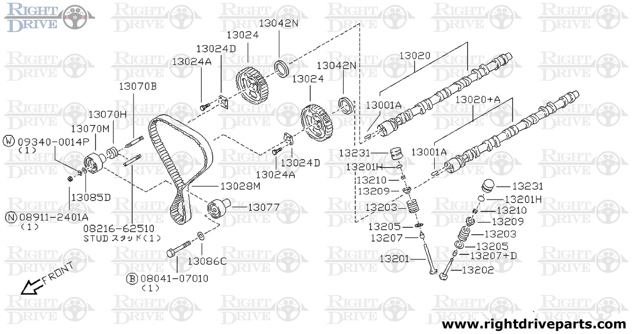 13203 - spring, valve outer - BNR32 Nissan Skyline GT-R