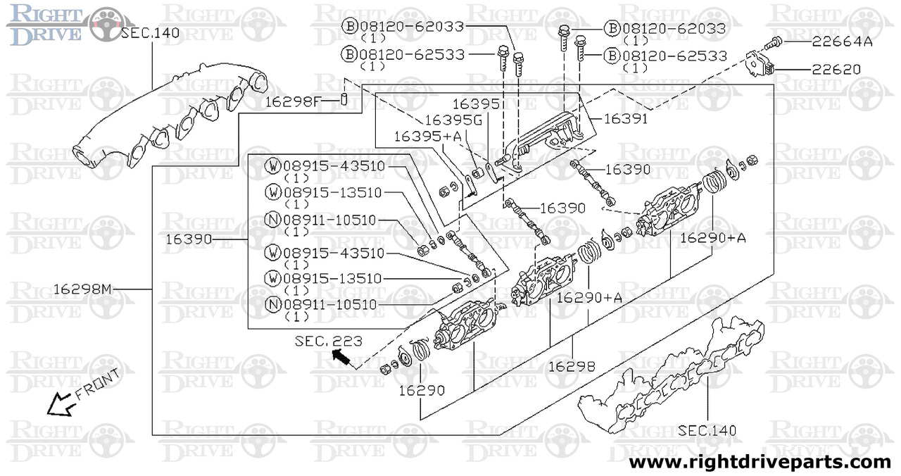 16290 - spring, throttle return - BNR32 Nissan Skyline GT-R