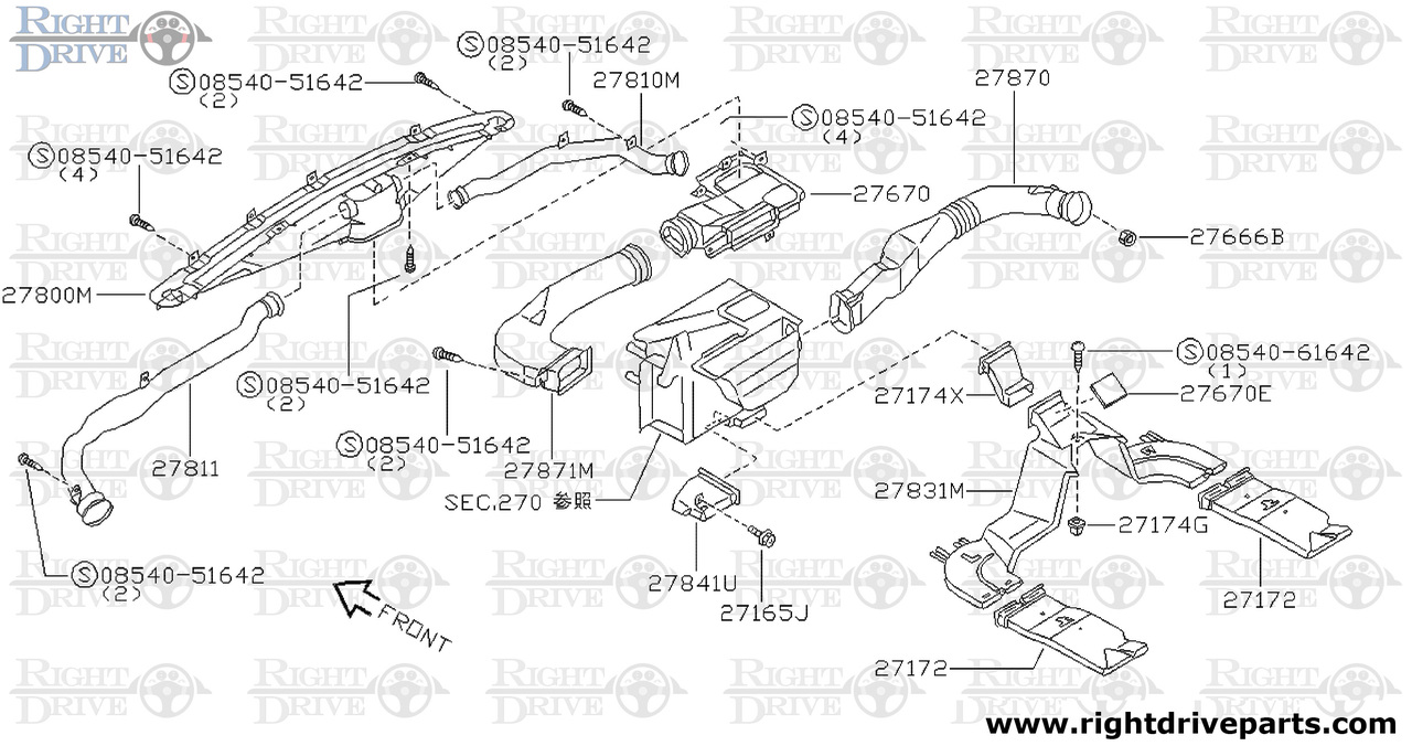 27165J - screw - BNR32 Nissan Skyline GT-R