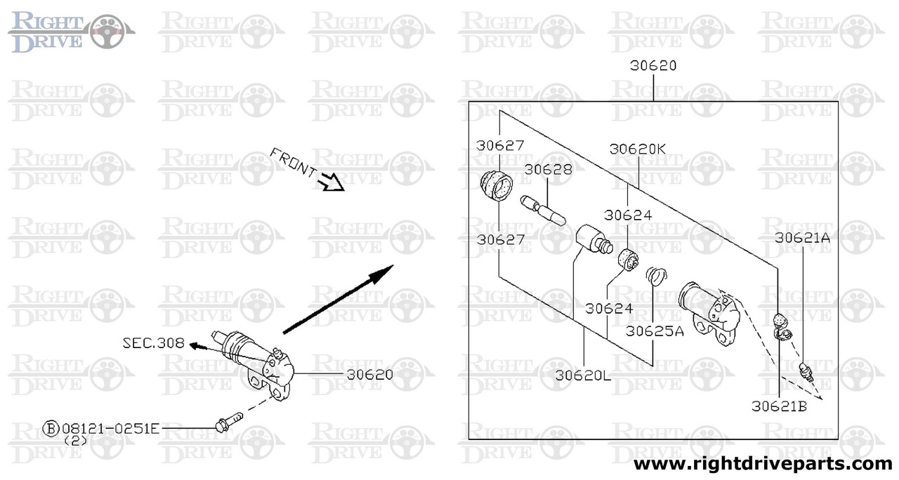 30621A - screw, bleeder - BNR32 Nissan Skyline GT-R