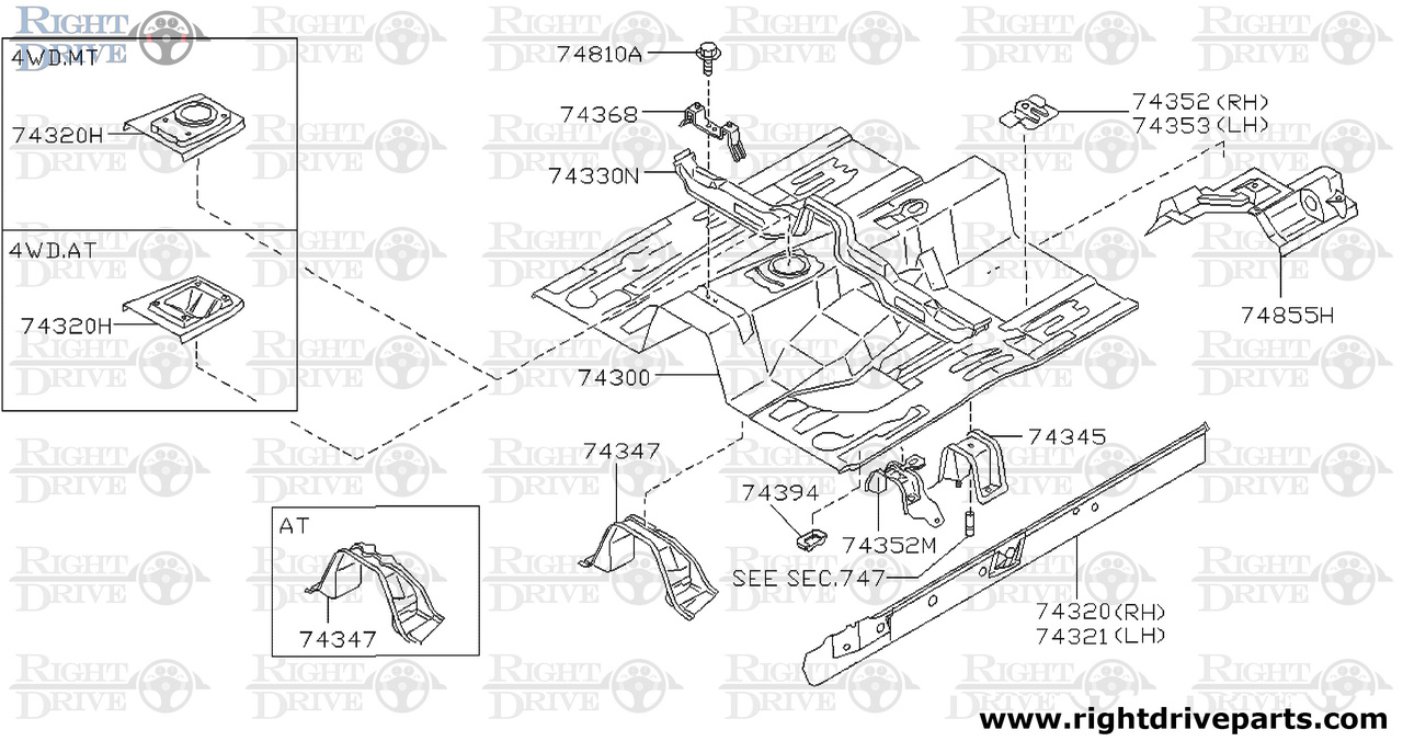 74810A - screw - BNR32 Nissan Skyline GT-R