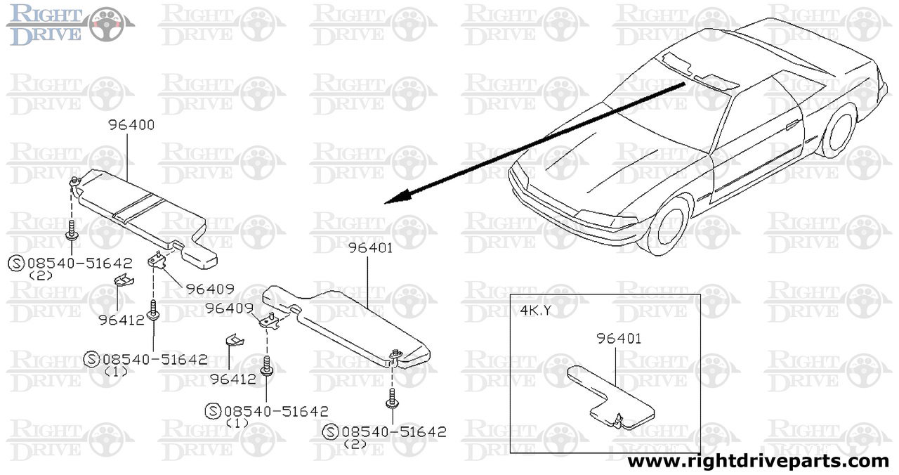 96412 - cover, holder - BNR32 Nissan Skyline GT-R