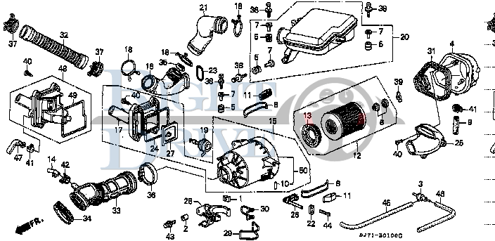 RUBBER, AIR CLEANER MOUNTING - #5 - 17212 - Honda Acty HA4