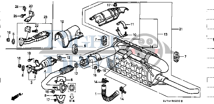 RUBBER, SILENCER MOUNTING (74X53X22) - #7 - 18215 - Honda Acty HA4