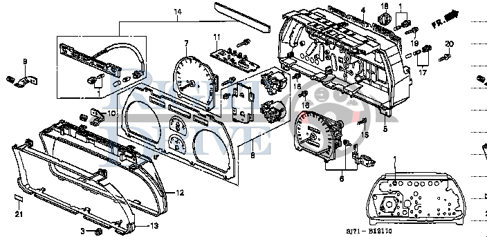 CASE, METER - #5 - 78110 - Honda Acty HA4