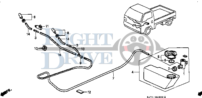 BUSH, WASHER TANK (MITSUBA) - #2 - 38519 - Honda Acty HA4