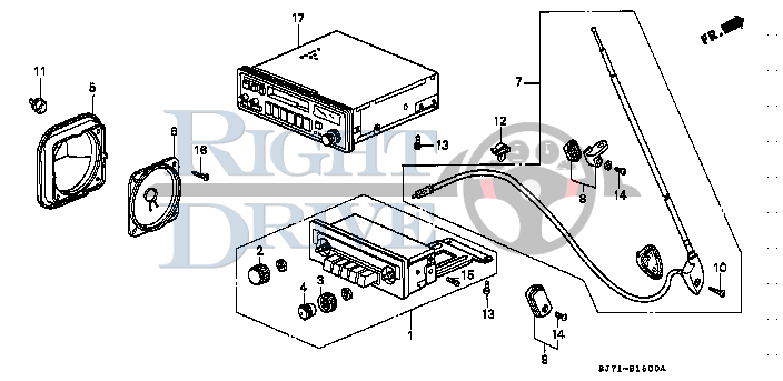 TUNER ASSY., AUTO RADIO (AM) (CLARION) - #1 - 39100 - Honda Acty HA4