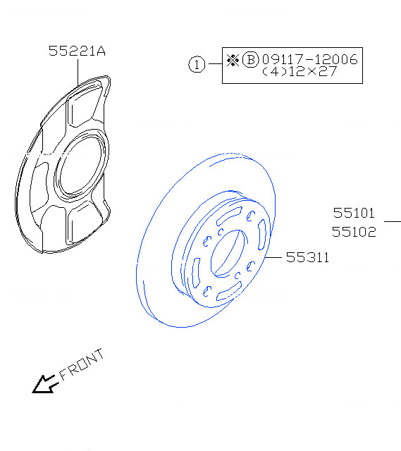 Brake Rotor Set, Front - Suzuki Carry DB52T