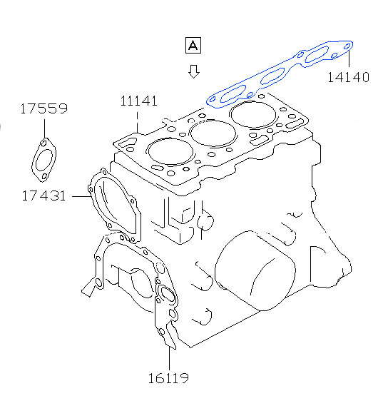 Exhaust Manifold Gasket - Suzuki Carry DB52T