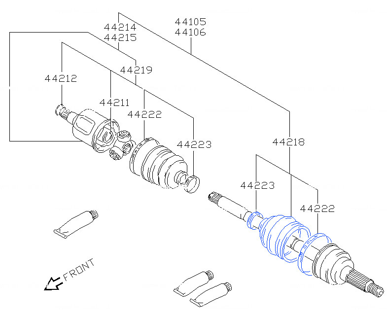 CV Boot Rear Outer - Suzuki Carry DD51T, DE51V, DF51V