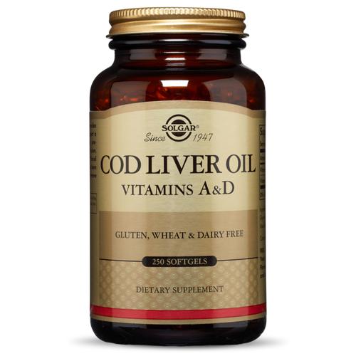 Solgar Cod Liver Oil Softgels (Vitamin A & D Supplement) - 250