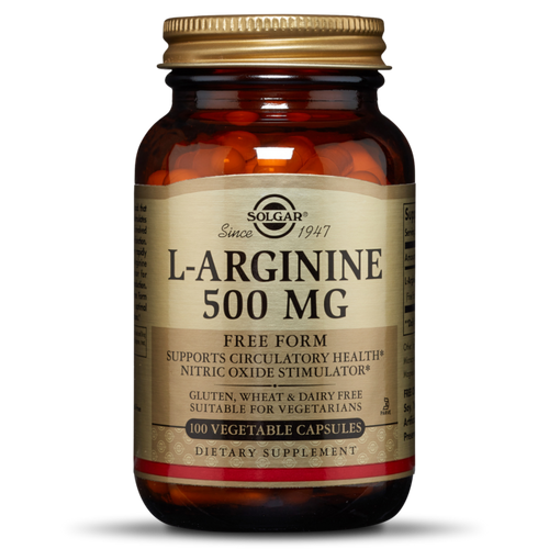 Solgar L-Arginine 500 mg Vegetable Capsules - 100
