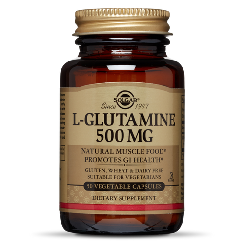 Solgar L-Glutamine 500 mg Vegetable Capsules - 50