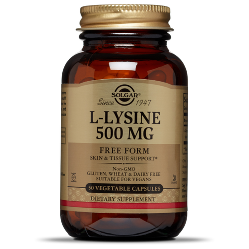 Solgar L-Lysine 500 mg Vegetable Capsules - 50