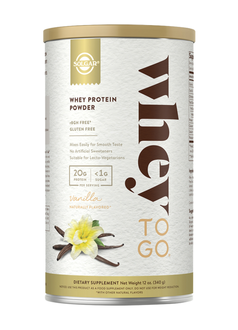 Solgar Whey To Go® Protein Powder* Natural Vanilla Flavor - 12 oz