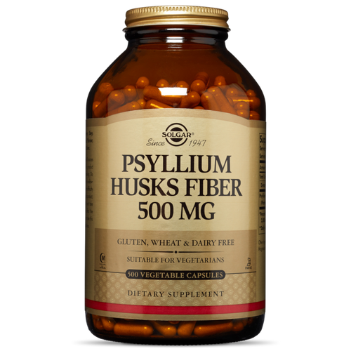 Solgar Psyllium Husks Fiber 500 mg Vegetable Capsules - 500