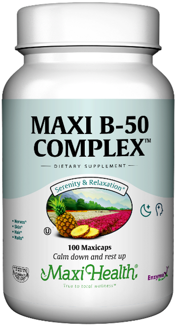 Maxi Health Maxi B 50 Complex - 100 Caps Maxi Health Maxi B 50 Complex - 100 Caps