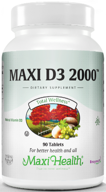 Maxi Health Maxi D3 2000 - 180 Tabs Maxi Health Maxi D3 2000 - 180 Tabs