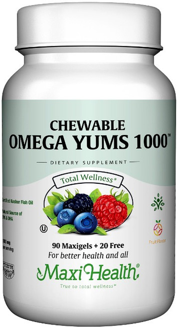Maxi Health Omega Yums 1000 - 110 Gels Maxi Health Omega Yums 1000 - 110 Gels