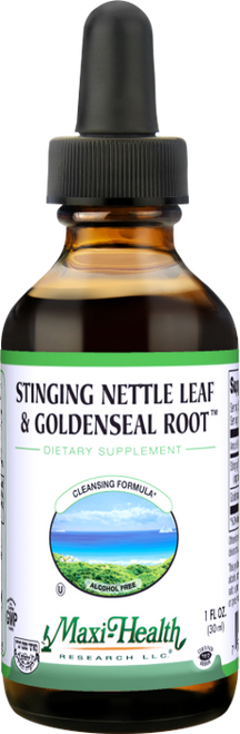 Maxi Health Stinging Nettle & Goldenseal Root - 1 Oz. Liquid Maxi Health Stinging Nettle & Goldenseal Root - 1 Oz. Liquid