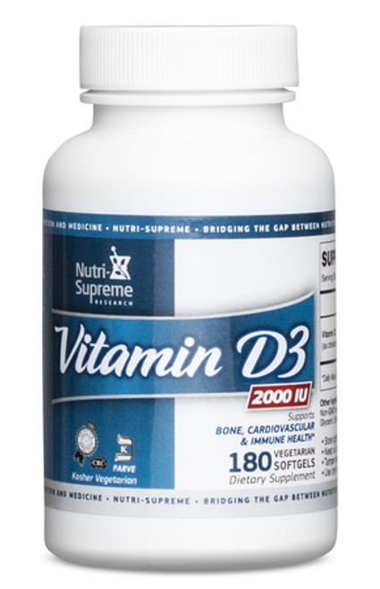 Nutri-Supreme D3 2000 IU- 180 softgels