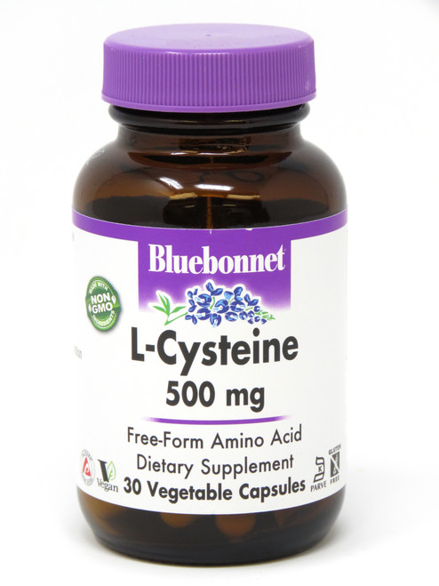 Bluebonnet L-Cysteine 500 mg - 30 Vegetarian Capsules