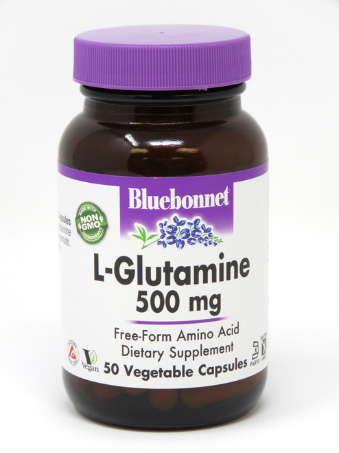 Bluebonnet L-Glutamine 500 mg - 50 Vegetarian Capsules