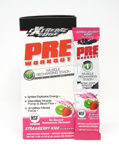 Bluebonnet Extreme Edge® Pre Workout Strawberry Kiwi Flavor - 20 Pack Box