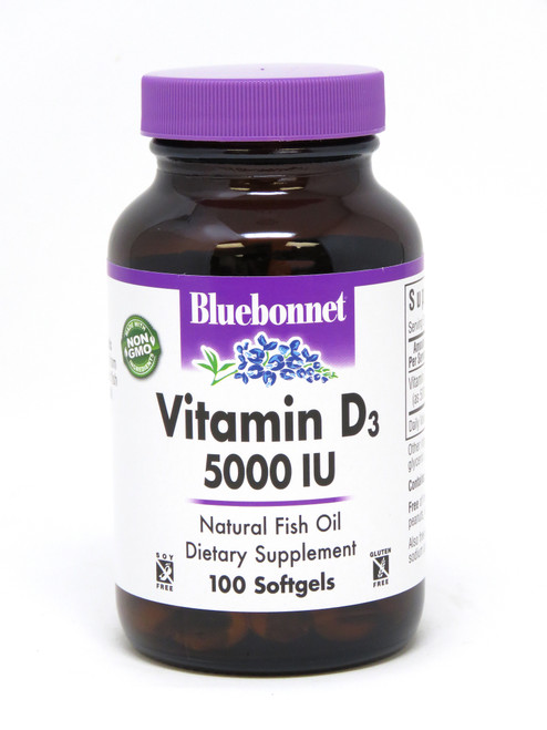 Bluebonnet Vitamin D3 5000 Iu - 100 Softgels