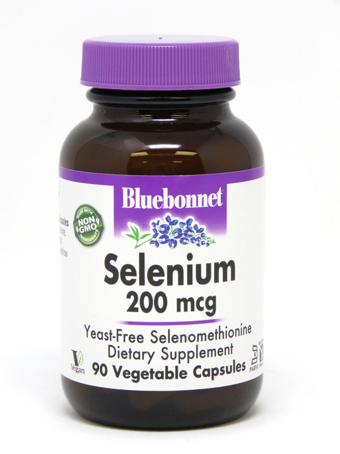 Bluebonnet Selenium 200 mcg - 90 Vegetarian Capsules