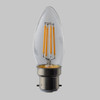 Candle C35 LED Filament Bulb - B22 - 400lm - 2700K Very Warm White - Dimmable - Pack of 3