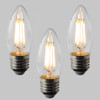 Candle C35 LED Filament Bulb - E27 - 400lm - 2700K Very Warm White - Dimmable - Pack of 3