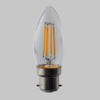 Candle C35 LED Filament Bulb - B22 - 400lm - 2700K Very Warm White - Dimmable - Pack of 5