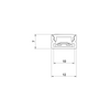 Mini Aluminium Profile 12x7mm, Black, 3 Metre Length
