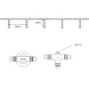 10 Metre Drop Pendant Connectable Festoon String with 20 GLS Clear Filament Lamps, Warm White11