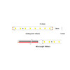 24V Professional SMD Series LED Strip Light, 4.8w p/m, 64 LEDs p/m, CRI>90, 3000K, 5 Metre Reel