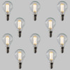Pack of 10 Golf Ball G45 LED Filament Lamps - E14 - 400lm - 2700K - EasyDim