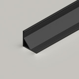 Small Corner Aluminium Channel 1616 in Black - 3 Metre Length