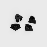 Set of 4 End Caps for Small Corner Channels 16x16mm, Black