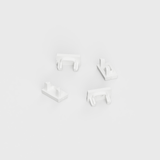 Set of 4 Endcaps for Mini Aluminium Profile, White,