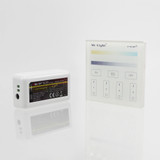 Wall Mounted 4 Zone Mains Powered Controller and Receiver Bundle For 12/24V CCT LED Tapes