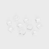 Pack of 10 Endcaps for 23x25mm Connectable Aluminium Channel, White
