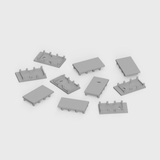 Pack of 10 Endcaps for 23x25mm Aluminium Channel with Box Click Diffuser, End Cap, Silver