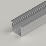 Recessed Connectable Aluminium Channel 23x20mm, Silver, 3 Metres
