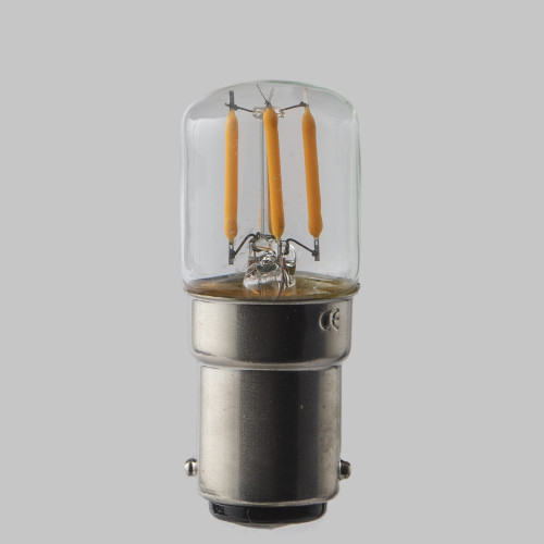 Pygmy T28 LED Crown Filament Bulb Lamp - (B22) Bayonet Cap 2w - Dimmable