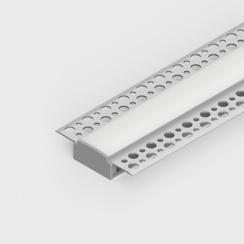 Set of 4 Plaster-In Standard Recessed Aluminium Profile